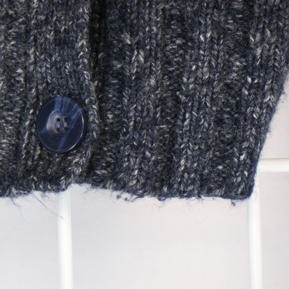 BCBGMAXAZRIA Cardigan Sweater Women Large Gray Wool Blend Knit Cozy Elegant Luxe - Picture 5 of 7